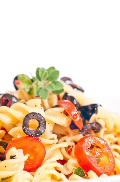 Паста aglio Олио экстремальных крупным планом — стоковое фото