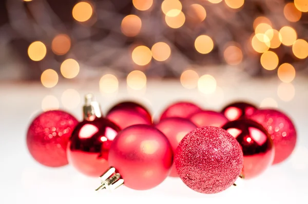 Red Christmas baubles Royalty Free Stock Images