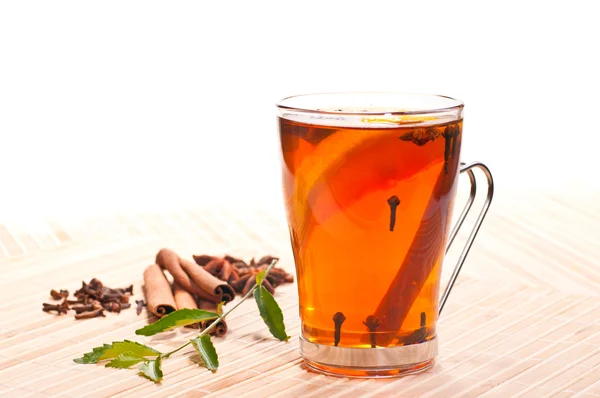Herbata z cytryna, przyprawione — Zdjęcie stockowe