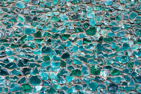 Bleu vert couleur mosaïque verre galets texture motif fond — Photo