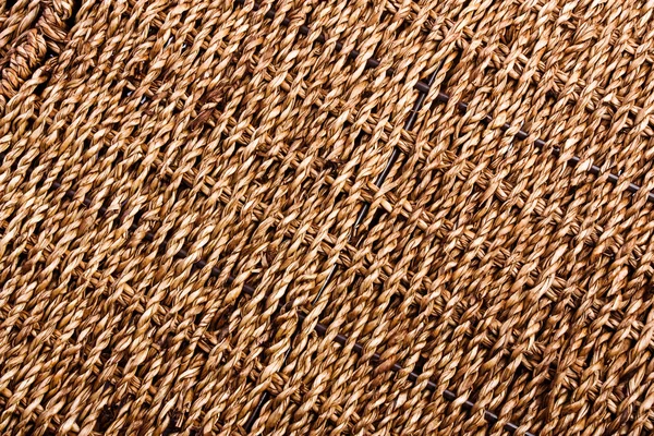 Wicker basket with wire contruction diagonally texture background — Stock Photo, Image