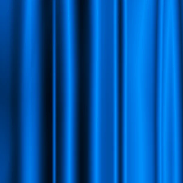 Modrý hedvábný satén tkaniny pozadí - svislé čáry — Stock fotografie