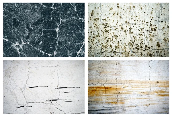 stock image Collection of four natural scratched textures wall backgrounds to design