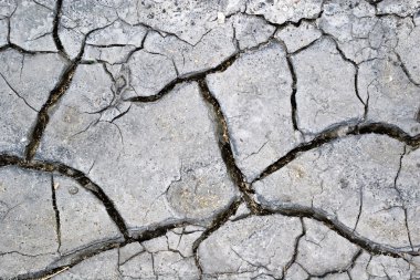 Drought, natural old dry cracked ground texture background, desert, geology clipart