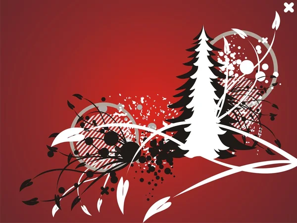 圣诞抽象红色背景 — 图库矢量图片