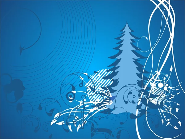 Blauwe creatieve Kerstmis afbeelding — Stockvector