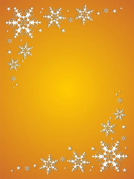 Рождественская золотая снежинка — стоковый вектор