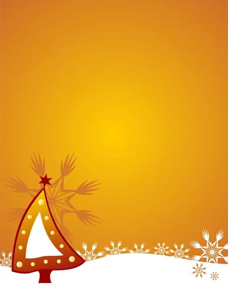 Vackra gyllene jul bakgrund — Stock vektor