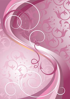 Waves and stripes on a light purple background.Banner. clipart