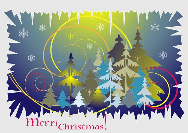 Postcard-Happy Merry Christmas! — Stock Vector