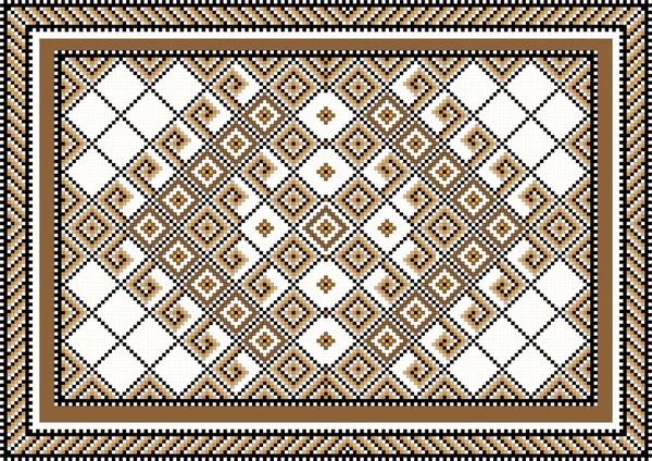 Variegate geometric pattern for rug.Illustration. — Stock Vector