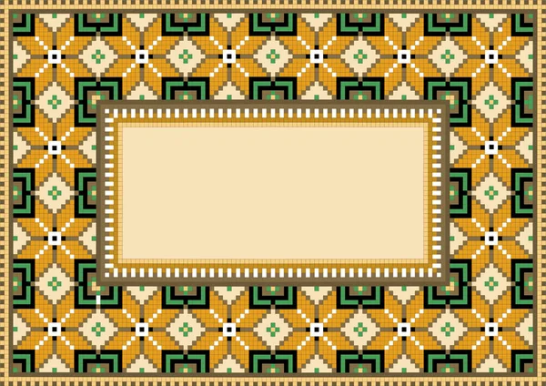 幾何学模様のビンテージ rug.rug.background と組成. — ストックベクタ