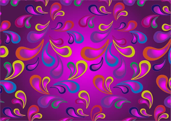 Achtergrond paisley in bruin en violet colors.wallpaper. — Stockvector
