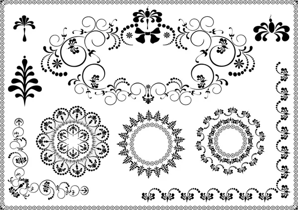 Beautiful frame and corner of the flourishes.Graphic.Banner. — Stock Vector