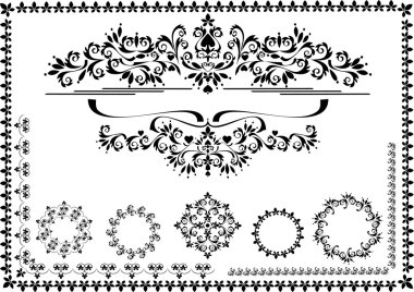 Decorative ornament border,frame.Graphic arts.Banner clipart