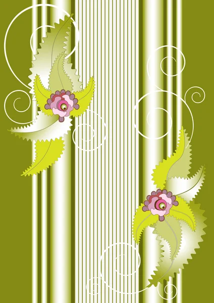 Banner with flowers and column.Banner.Background. — Stock Vector