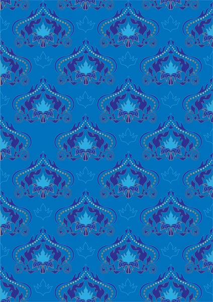 Blå bakgrund med orientalisk ornaments.background. — Stock vektor