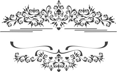 Ecorative ornament border,frame.Graphic arts.Banner clipart