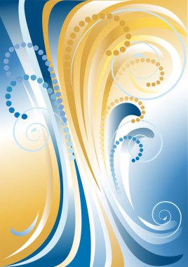 Blue with yellow stripes background.Banner.Background. clipart