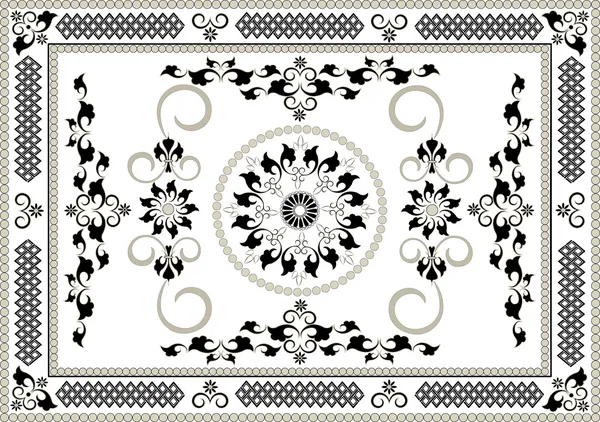 Oryantal pattern.graphic sanatları dekoratif çerçeve — Stok Vektör