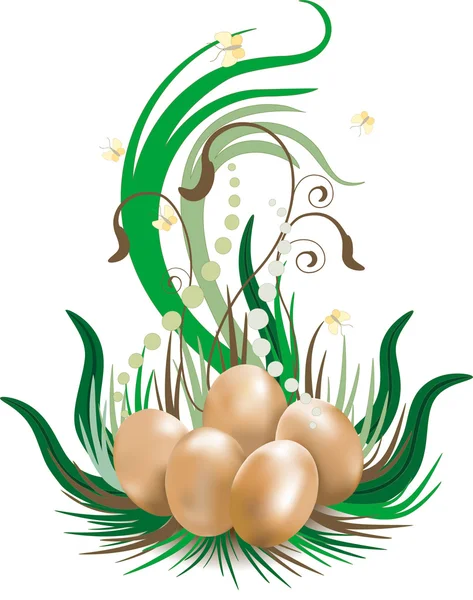 復活祭の卵。はがき。壁紙. — ストックベクタ