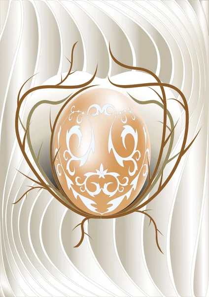 Пасхальное яйцо. Иллюстрация. Фон . — стоковый вектор