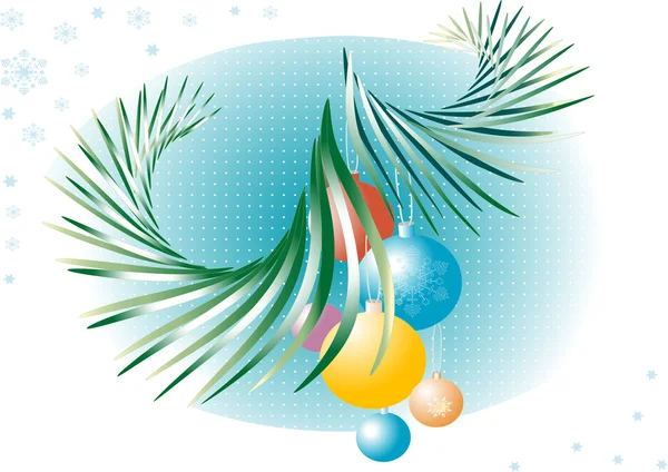 Nowy rok tree.postcard szczęśliwego nowego roku! pocztówka. — Wektor stockowy