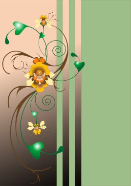 Border with exotic flower.Banner Background. clipart