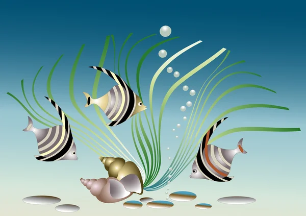 stock vector Aquarium fish.Pattern