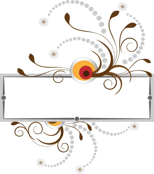 Banner with the curves and beads.Banner. — Stock Vector