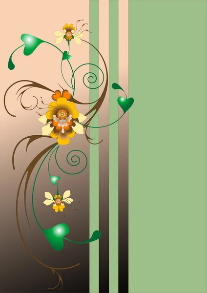 Bordure avec fleur exotique.Fond de bannière . — Image vectorielle