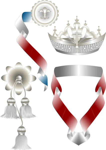 Taktowny atrybuty dla royal heraldry.heraldry. — Wektor stockowy