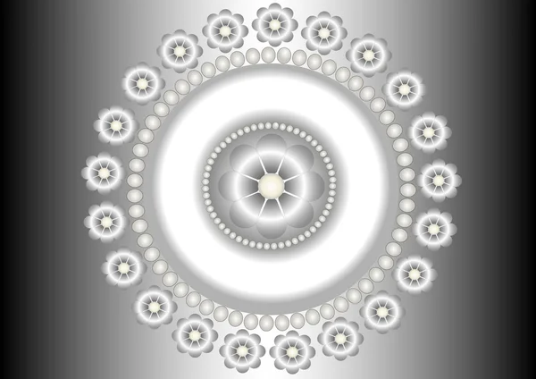 Composición abstracta con perlas. Banner. Brosh . — Archivo Imágenes Vectoriales