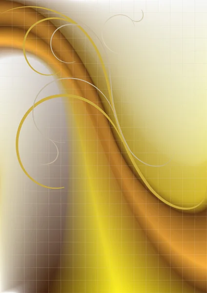 Barevné vlny na žluto hnědá background.banner.background. — Stockový vektor