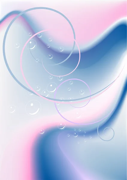 Colored waves with air bubbles.Banner.Background. — Stock Vector