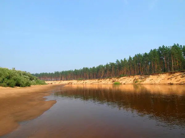 Rzeka mologa w Nowogrodzie regionu. — Zdjęcie stockowe