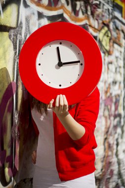 Red Clock clipart