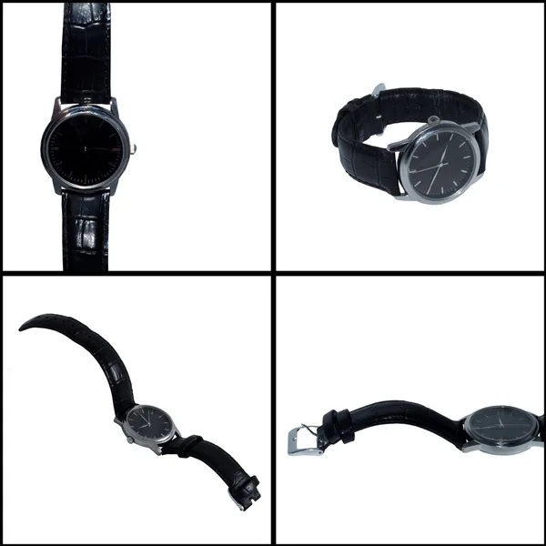黒のスタイリッシュな時計 — ストック写真