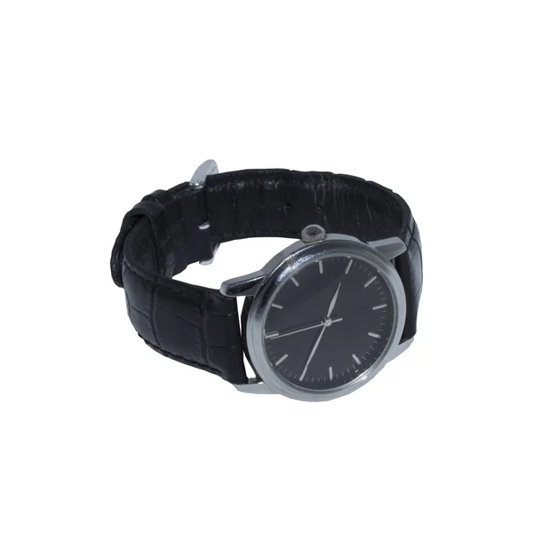 Černé elegantní hodinky Stock Obrázky