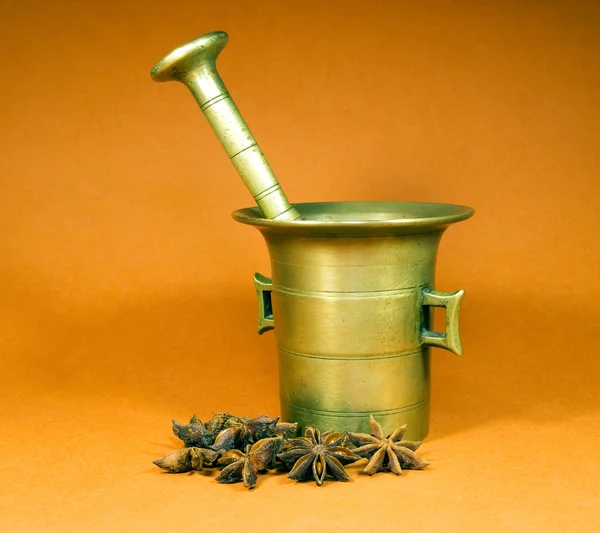 Mortar with spice — Stock Photo, Image