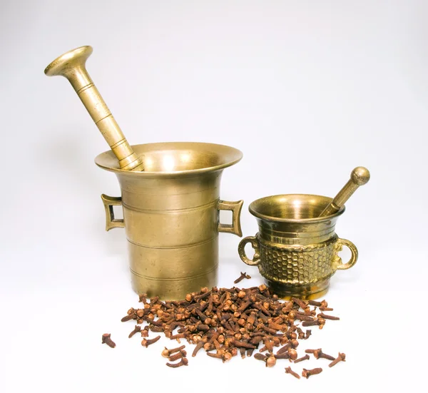 Two mortars with spice — Stock Photo, Image