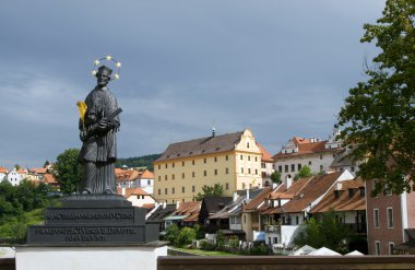 View on historical part of Cesky Krumlov clipart