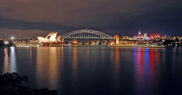 Sydney gece manzarası — Stok fotoğraf