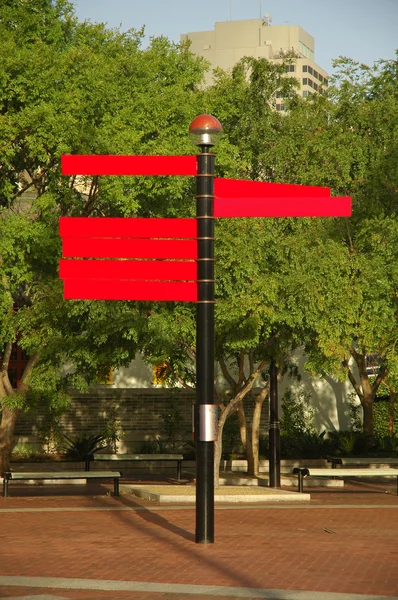 Rote leere Schilder — Stockfoto