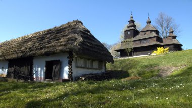 Old slovak village clipart