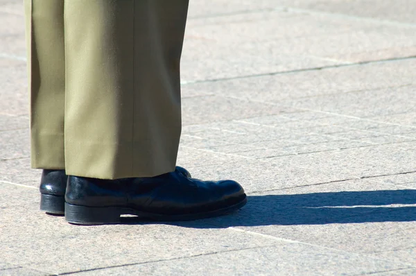Sapatos de soldado — Fotografia de Stock