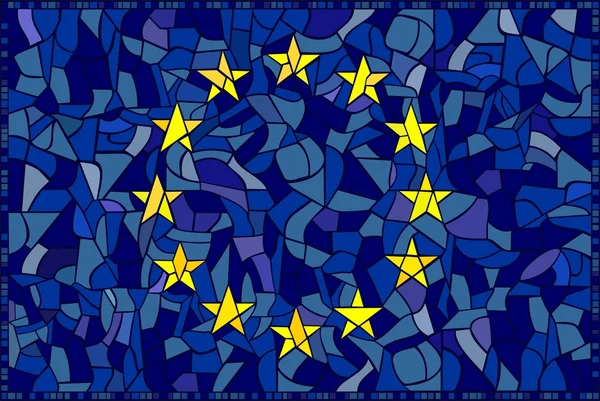 Verre UE mozaic — Image vectorielle