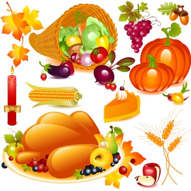 Thanksgiving set clipart