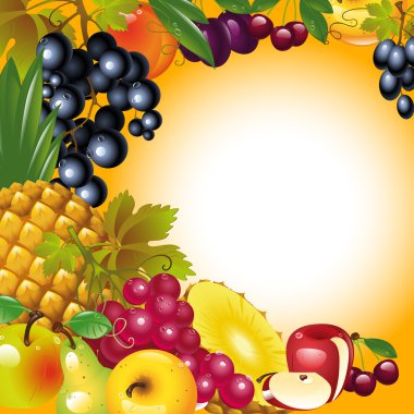 Thanksgiving card. fruit background clipart