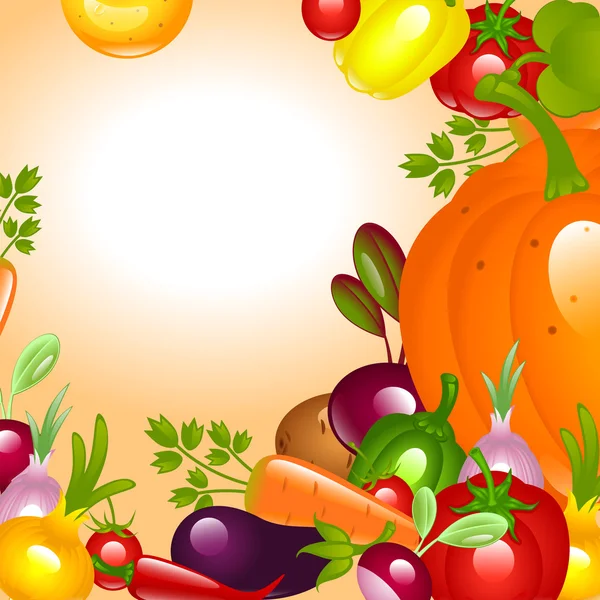 Thanksgiving. Vegetables background. — Stock Vector